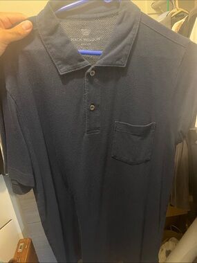 Mack Weldon Navy Polo with Chest Pocket